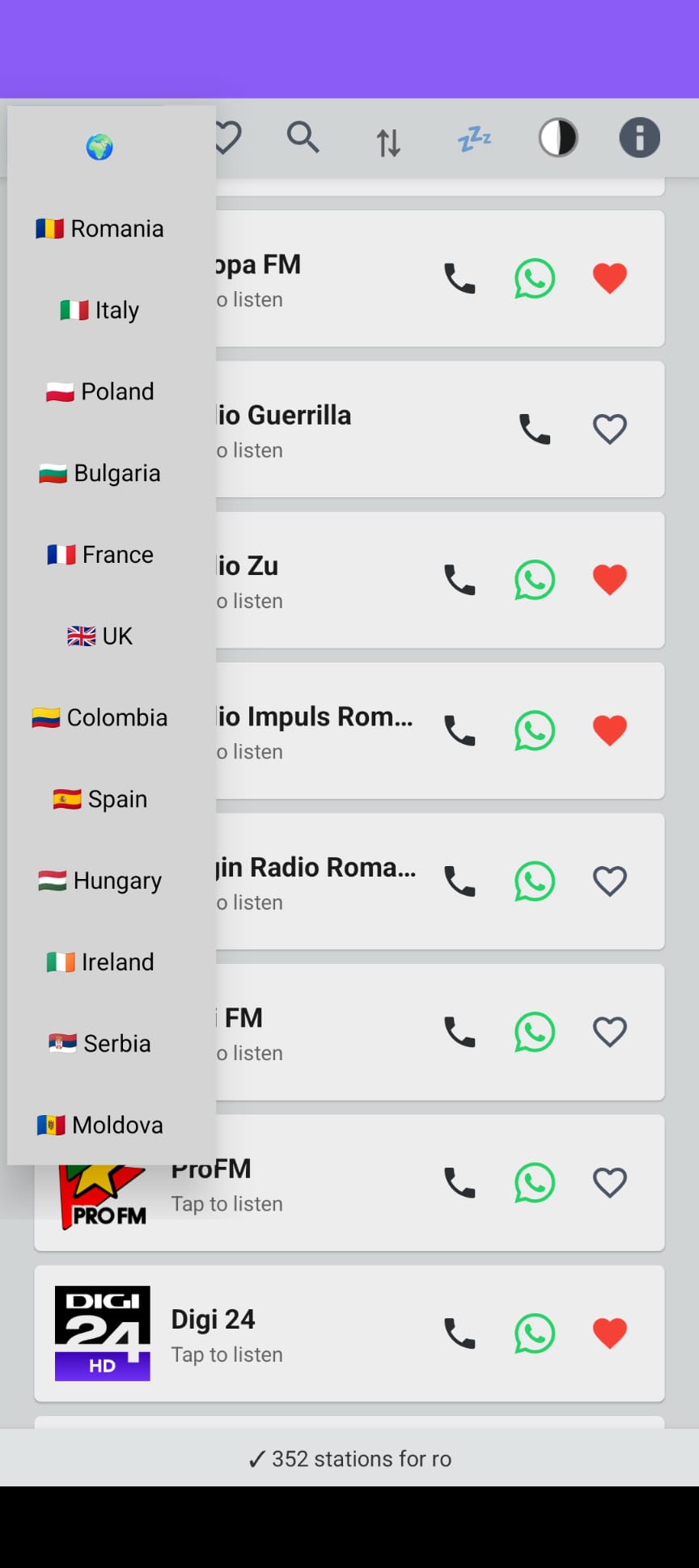RadioLive App screenshot